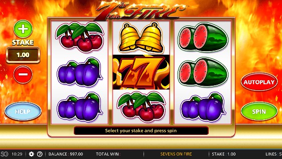 7s on Fire uk slot game