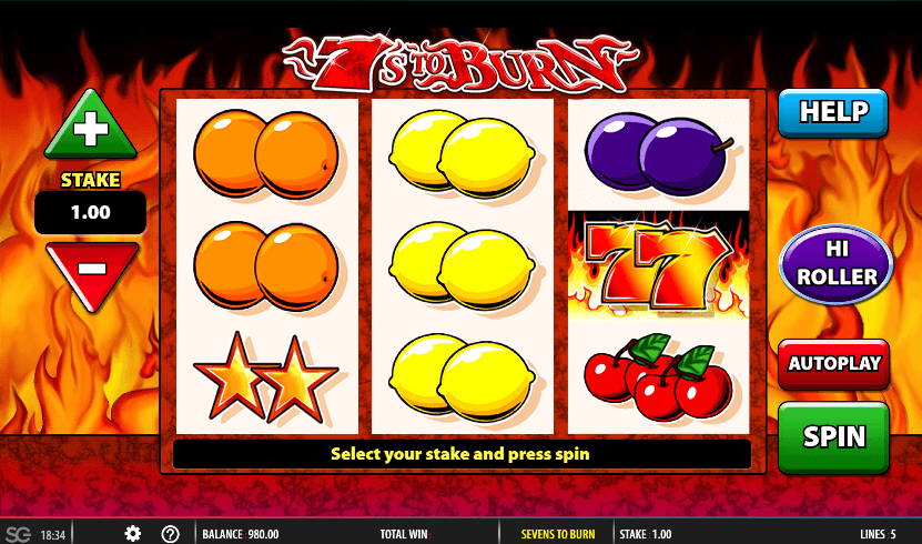 7s to Burn uk slot game