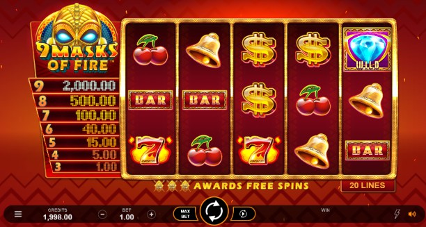 9 Masks of Fire uk slot game