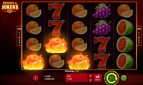 Fruits & Jokers: 100 Lines uk slot game