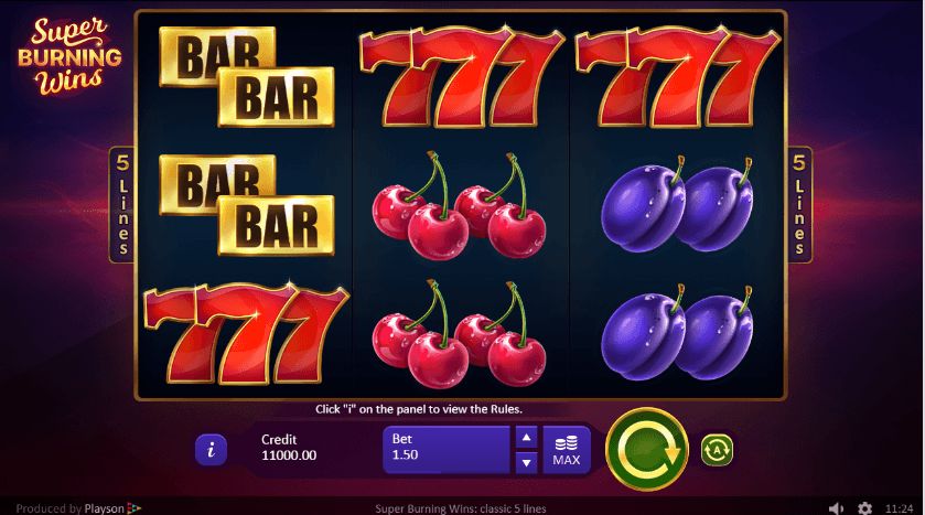 Super Burning Wins uk slot game