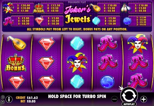 Joker's Jewels uk slot game