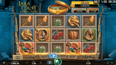 Lara Croft Temples and Tombs uk slot game