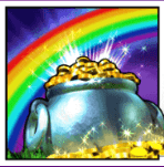 rainbow rich pots of gold feature